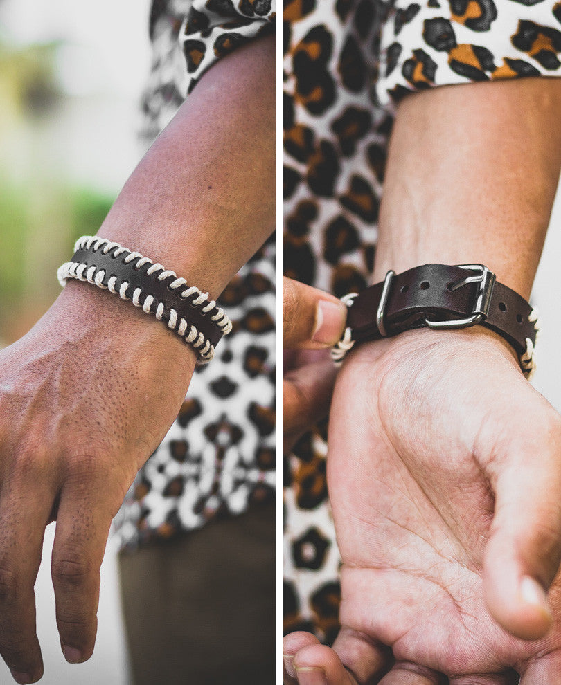 Brown Wristband With Lock