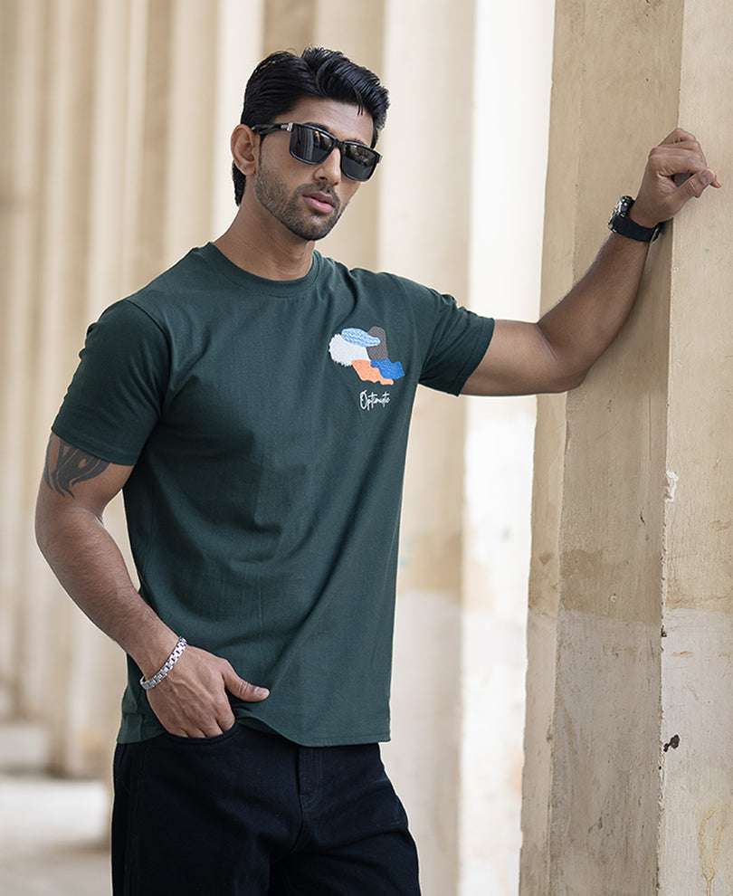 Dark Olive Graphic T-Shirt