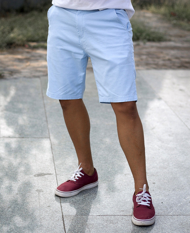 Light Blue Cotton Short