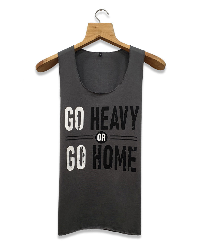 Grey Go Heavy Quote Gym Vest