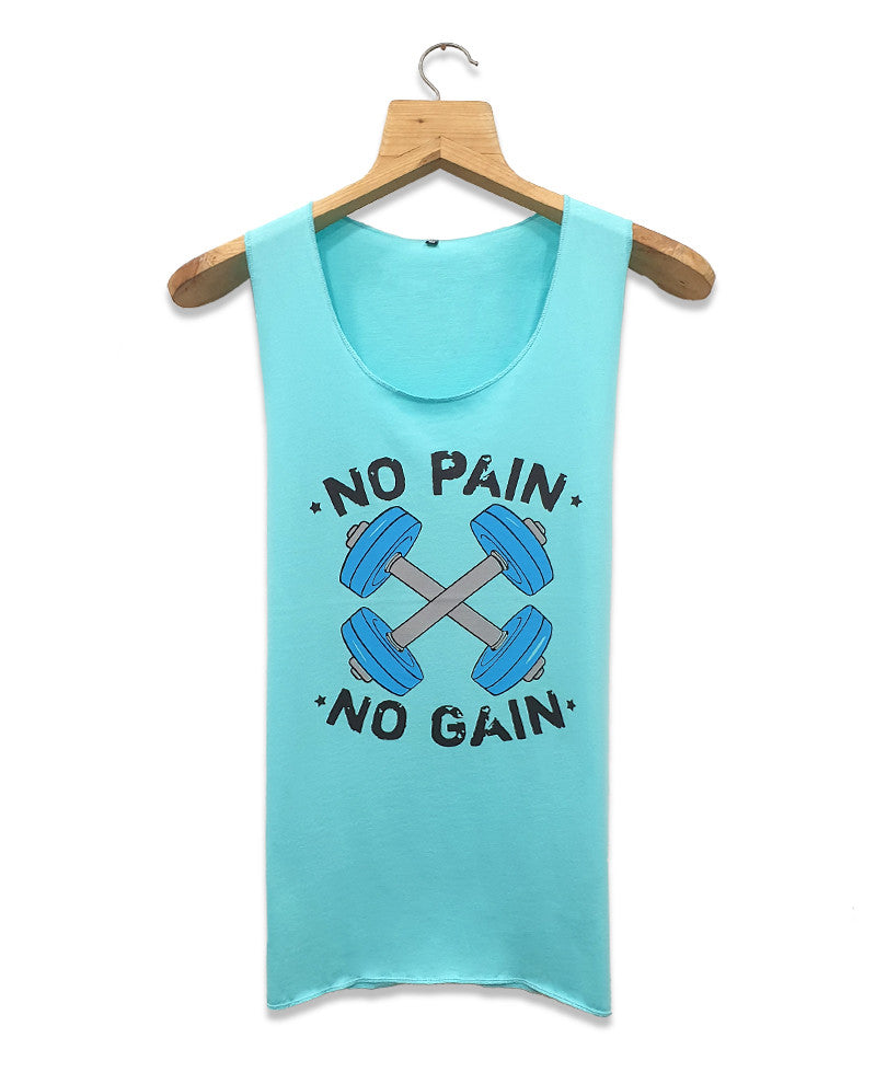 Sky Blue No Pain No Gain Gym Vest