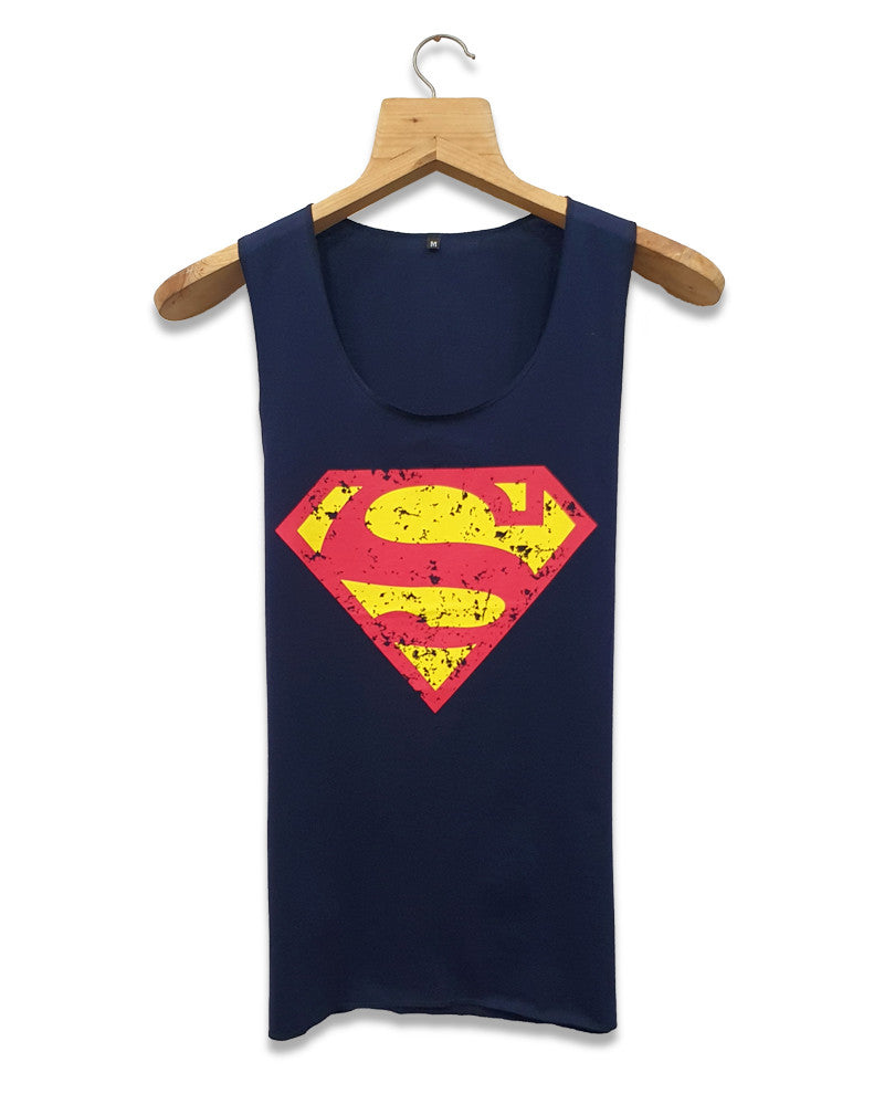Navy Blue Superman Gym Vest