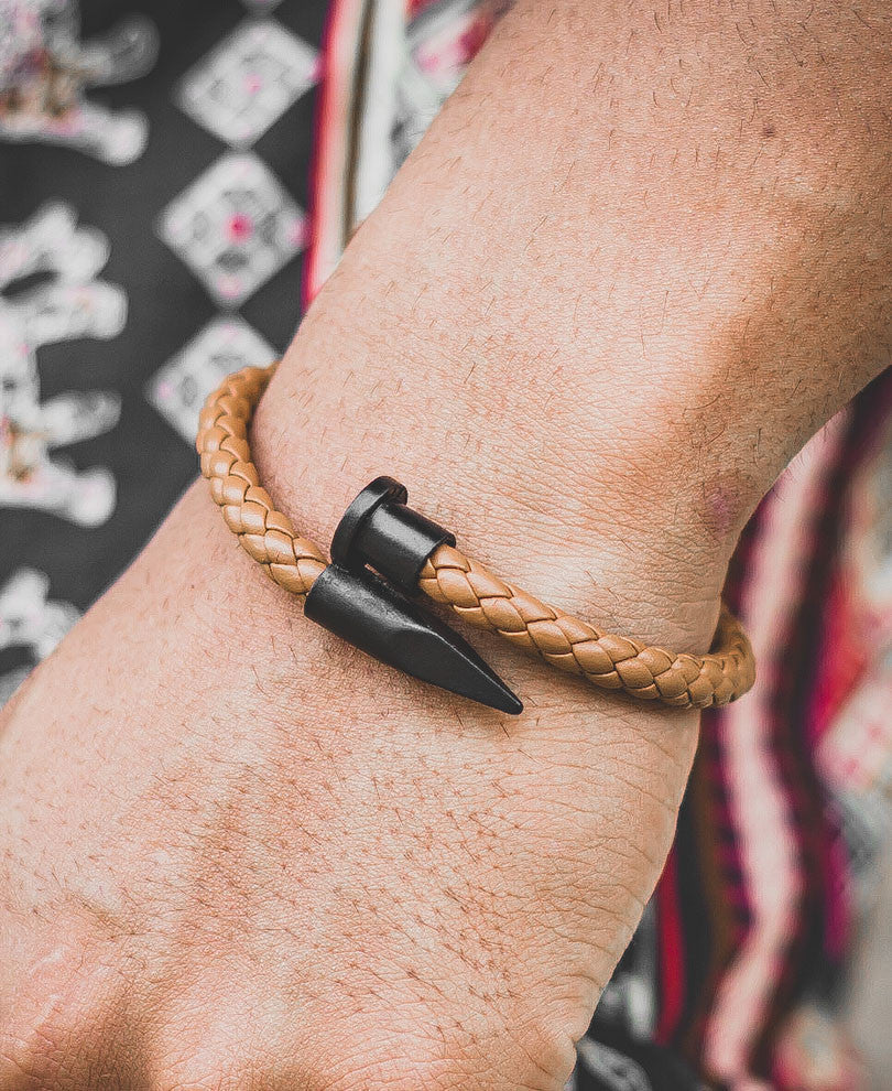 Light Brown Bullet Bracelet