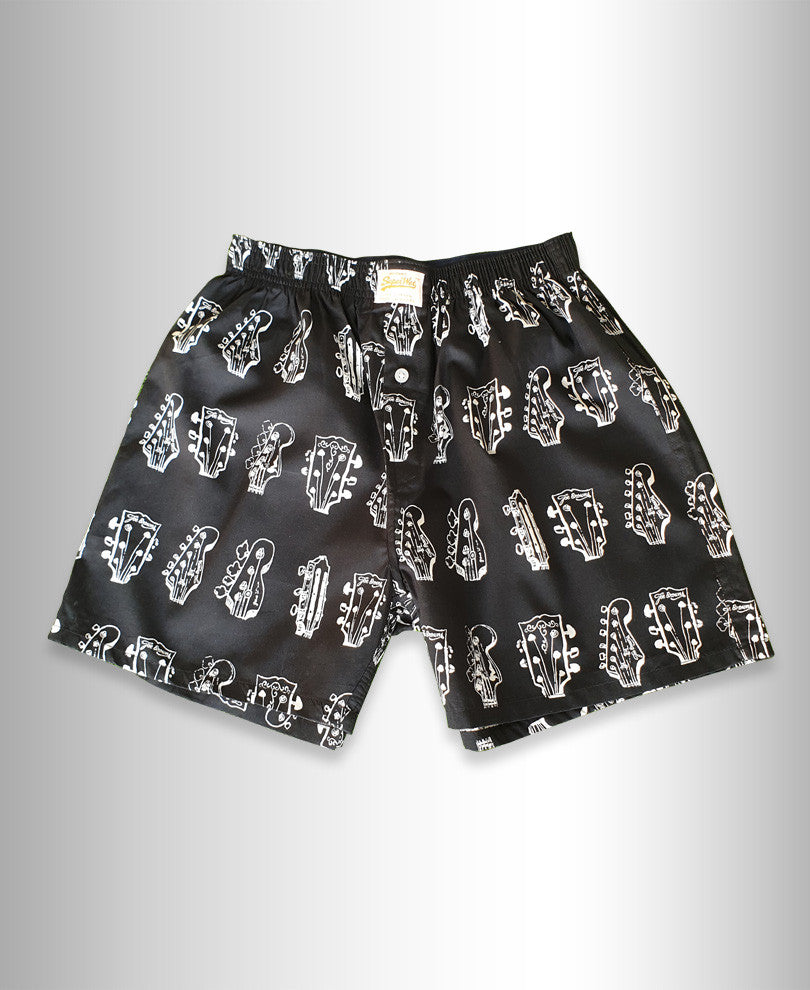 Black Guitar Handle Print Boxer