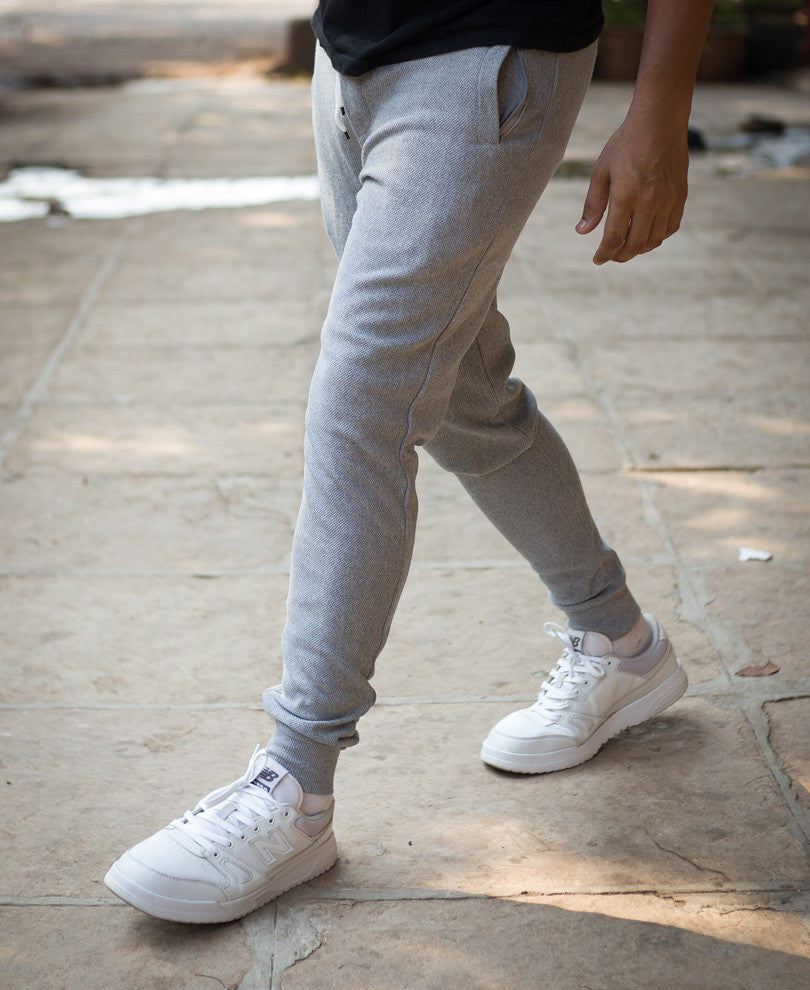 Grey With Back Pocket Joggers