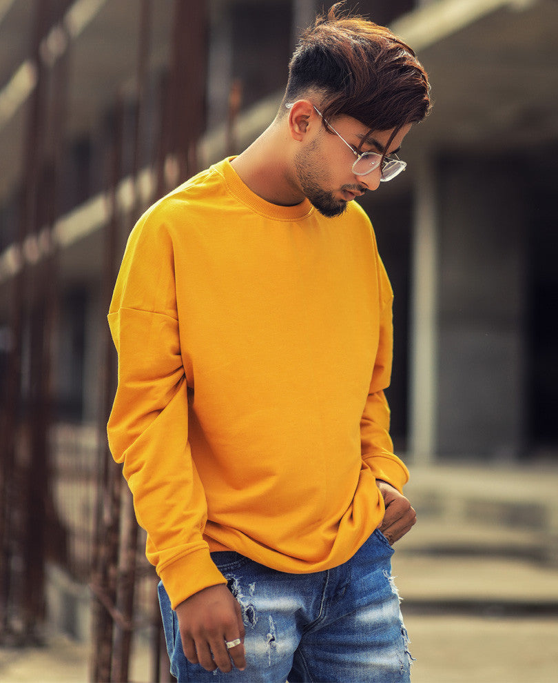 Mustard Plain Sweatshirt