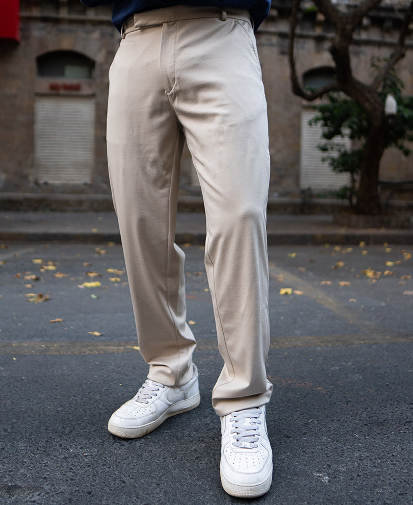Beige Regular Fit Pant