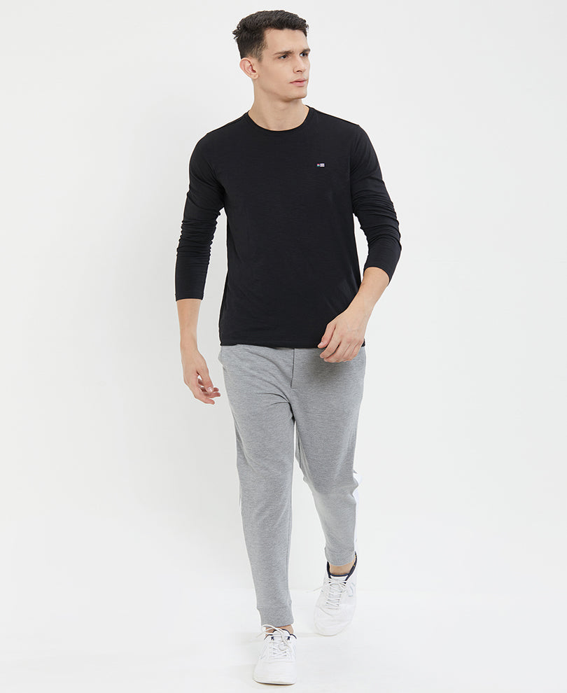 Mens Grey Stripes Track Pant