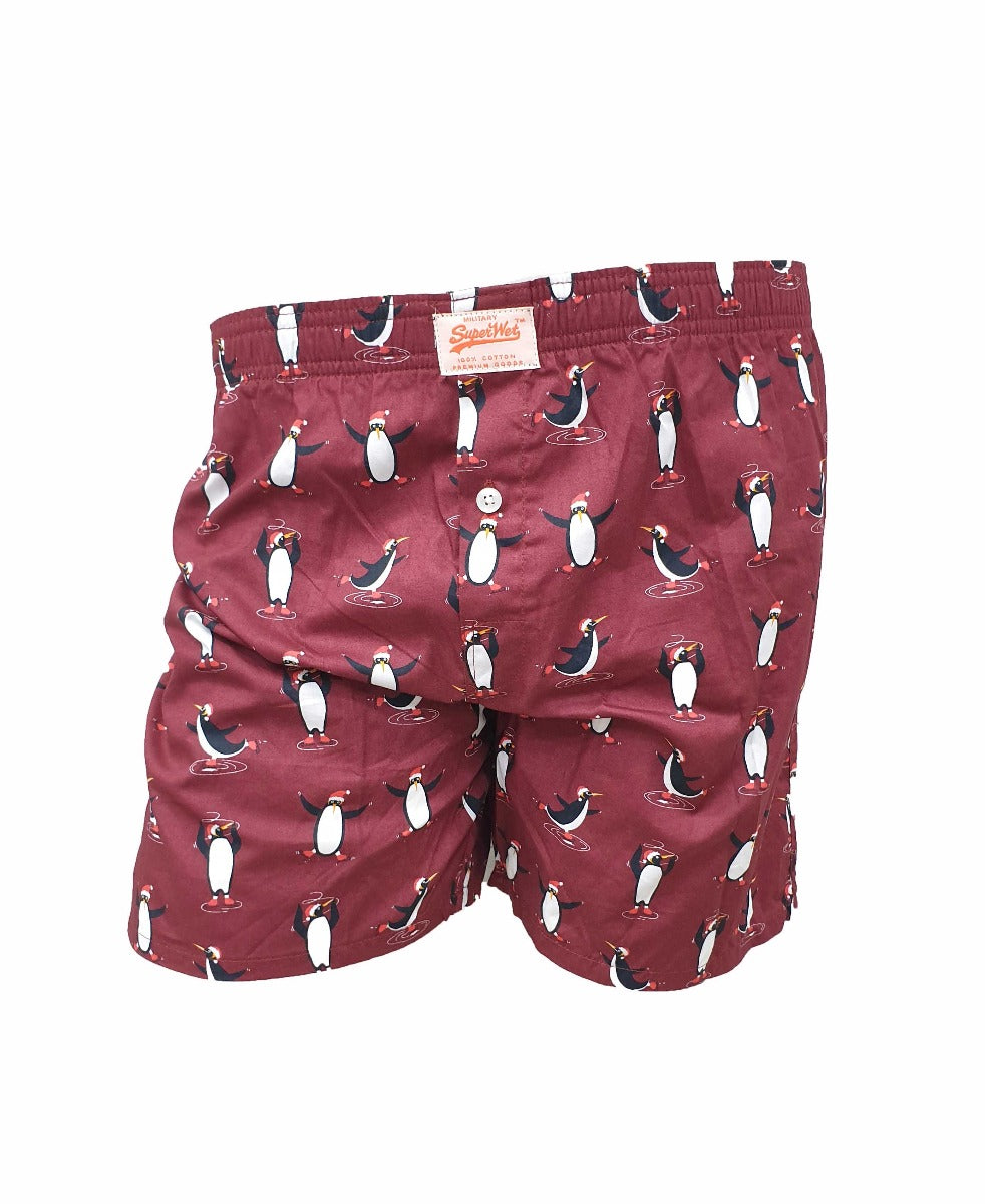 Mens Maroon Boxer