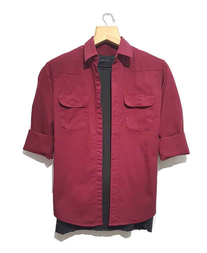 Maroon Casual Shirt