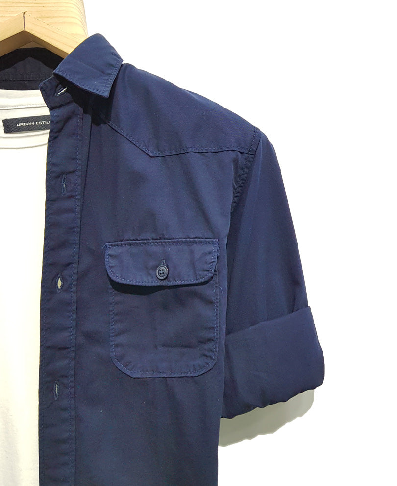 Navy Blue Casual Shirt