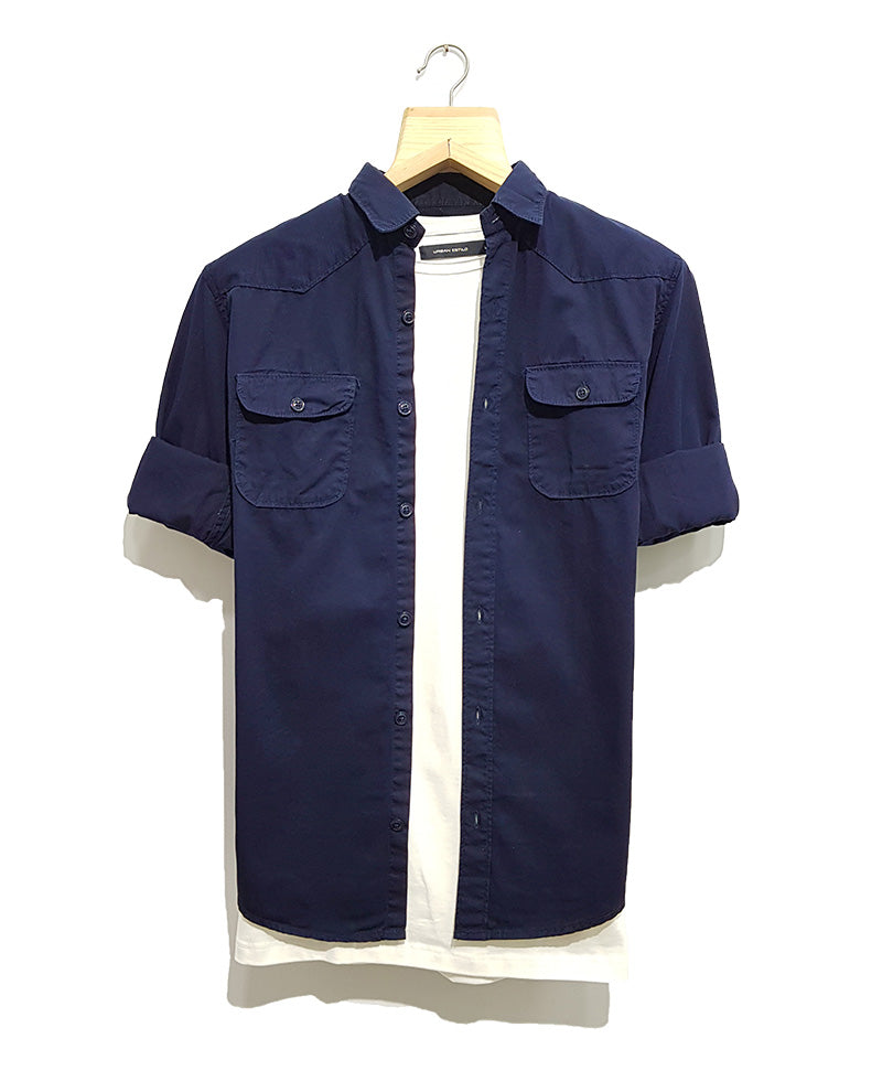 Navy Blue Casual Shirt
