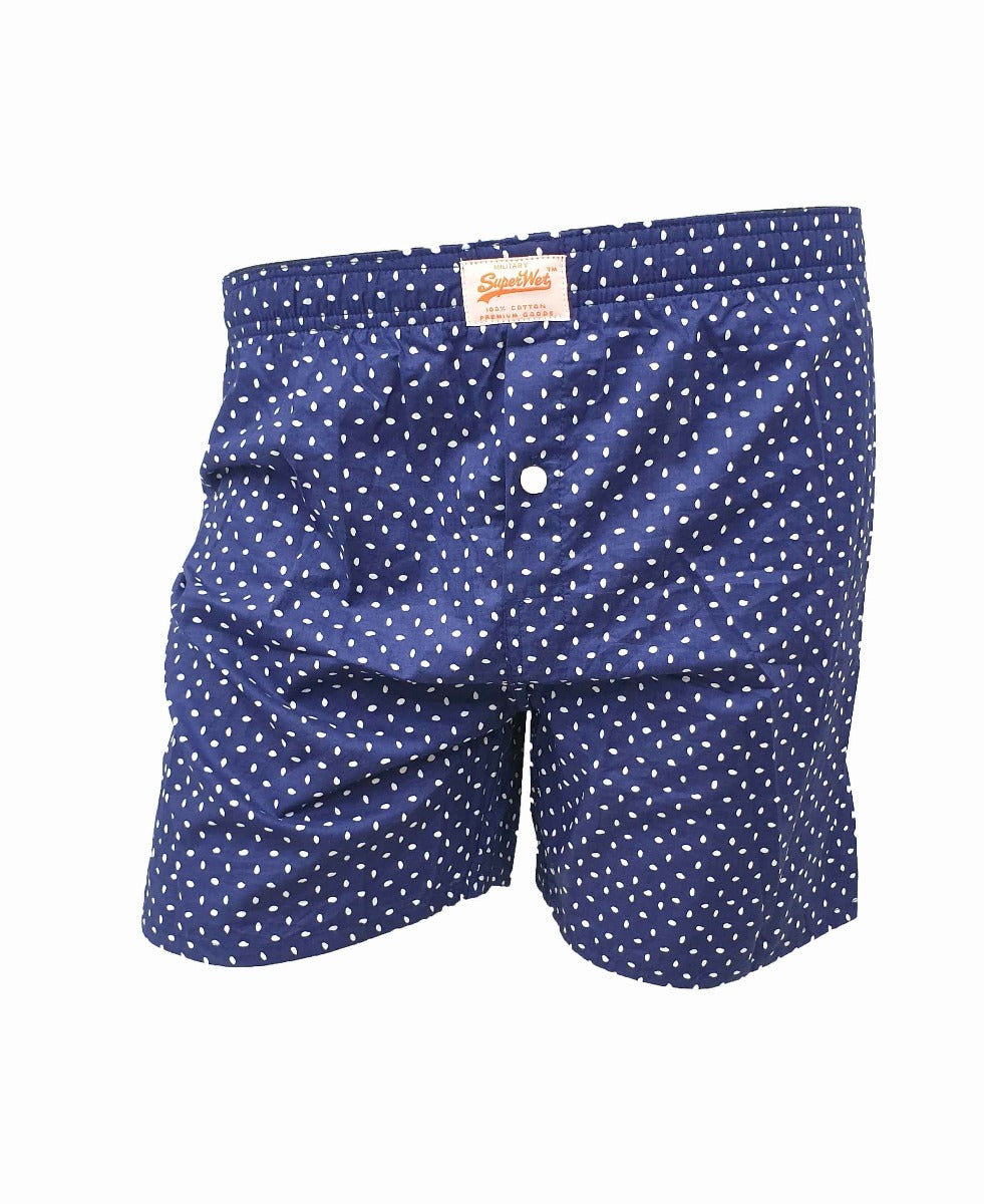 Mens Blue Polka Dot Boxer