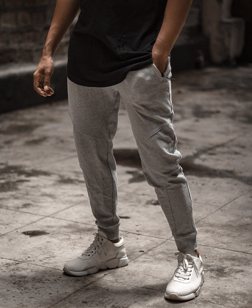 Mens Grey Biker Joggers