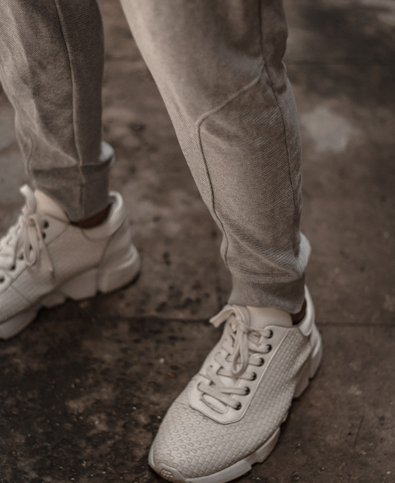 Mens Grey Biker Joggers