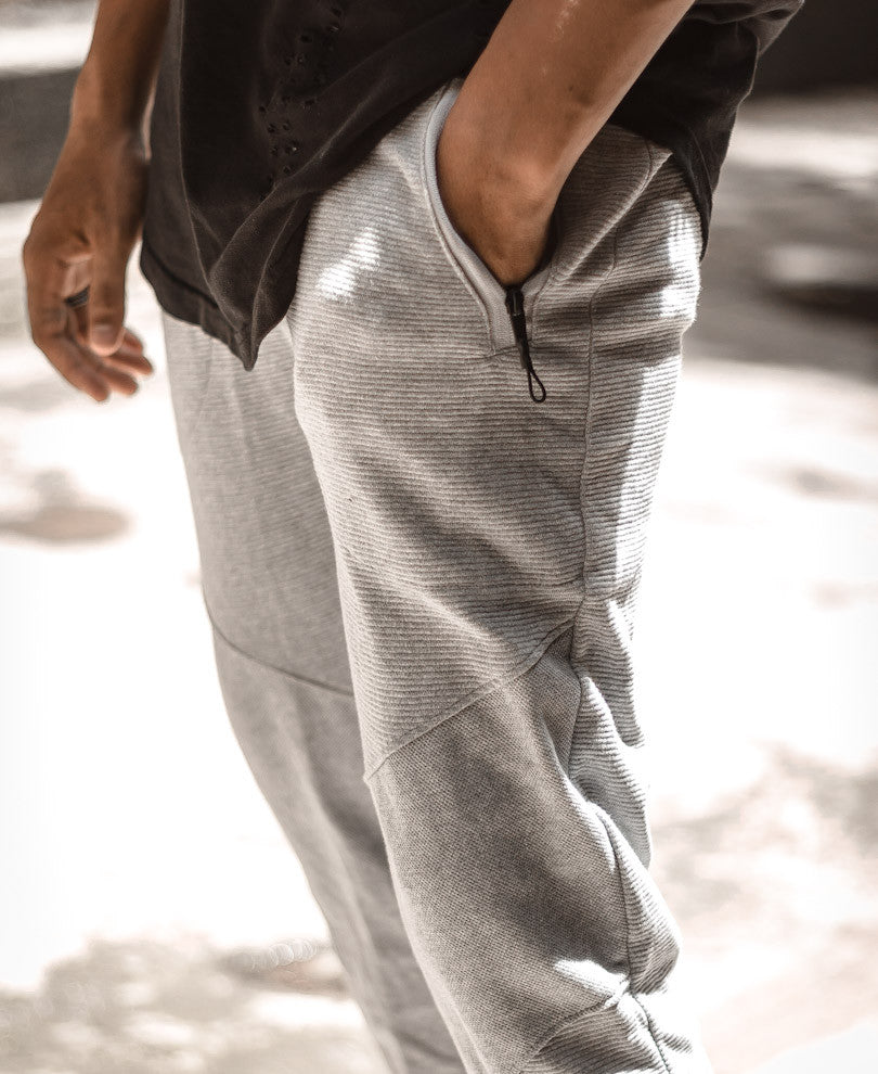 Mens Grey Biker Joggers