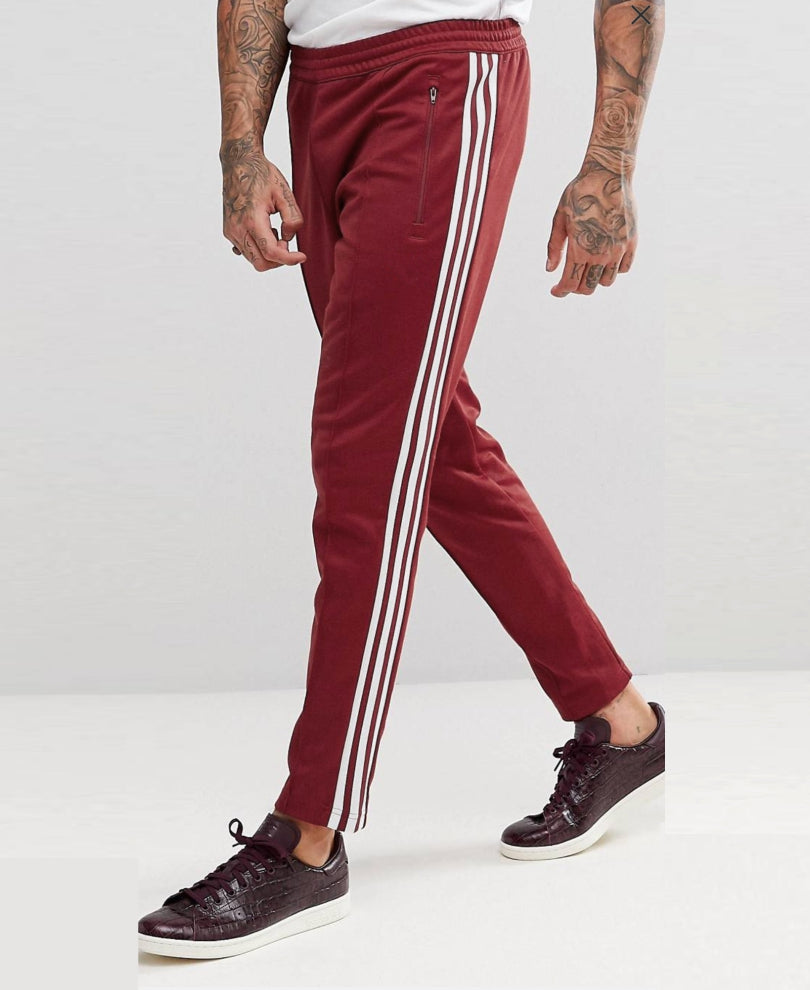 Dry Fit Maroon Stripes Track Pants